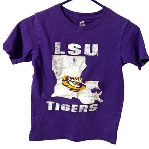 Hanes Kids Purple LSU Graphic Tee size medium